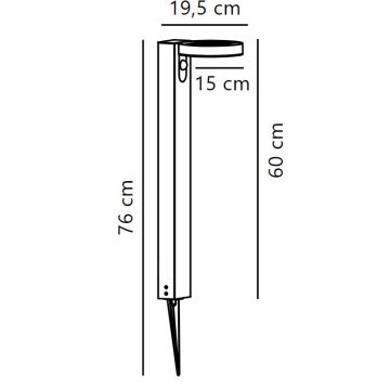 Nordlux - LED-aurinkolamppu anturilla RICA LED/5W/3,7V IP44