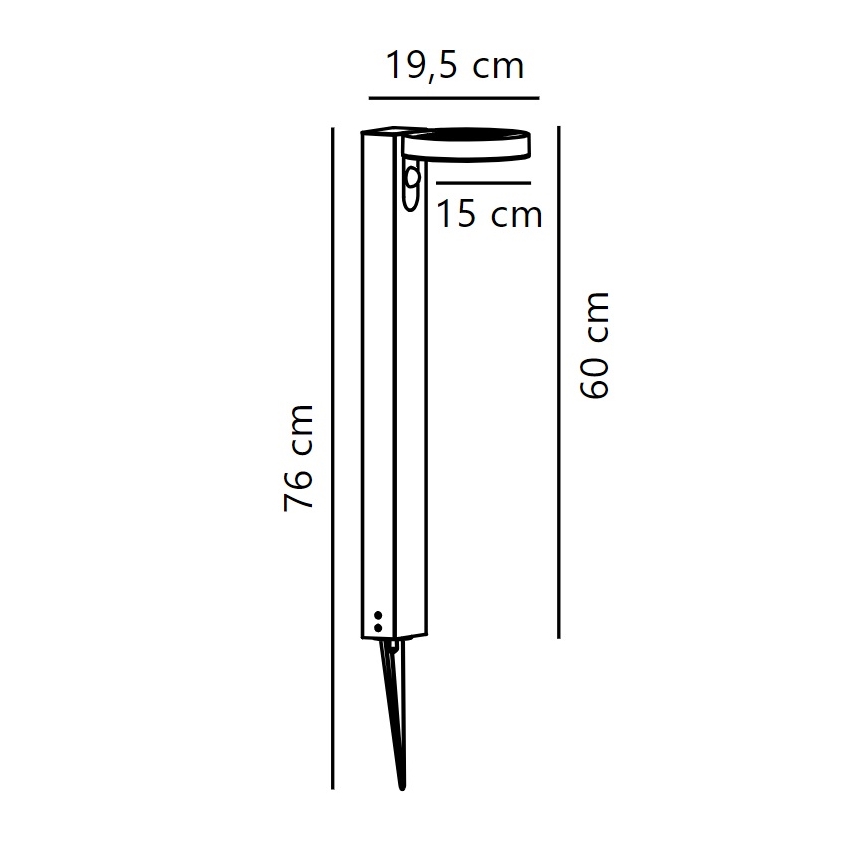 Nordlux - LED-aurinkolamppu anturilla RICA LED/5W/3,7V IP44