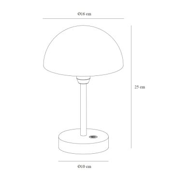 Nordlux - LED Himmennettävä rechargeable ulko pöytävalaisin ELLEN LED/2,8W/3,7V IP44 beige