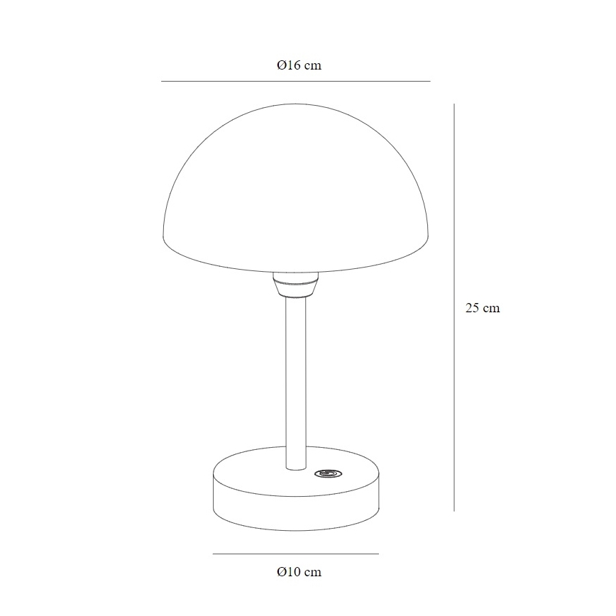 Nordlux - LED Himmennettävä rechargeable ulko pöytävalaisin ELLEN LED/2,8W/3,7V IP44 beige