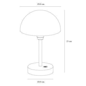 Nordlux - LED Himmennettävä rechargeable ulko pöytävalaisin ELLEN LED/2,8W/3,7V IP44 valkoinen