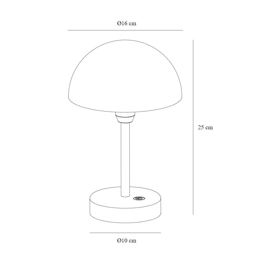 Nordlux - LED Himmennettävä rechargeable ulko pöytävalaisin ELLEN LED/2,8W/3,7V IP44 valkoinen