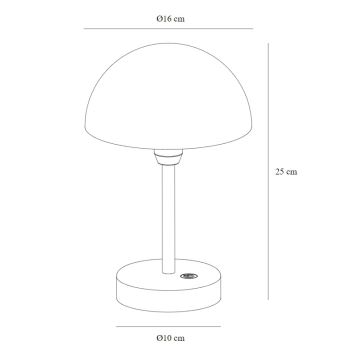 Nordlux - LED Himmennettävä rechargeable ulko pöytävalaisin ELLEN LED/2,8W/3,7V IP44 vihreä