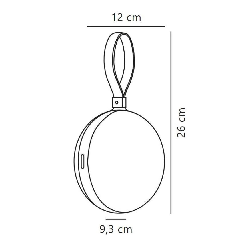 Nordlux - LED Himmennettävä ulko portable kevyt BRING TO-GO LED/1W/3,7V IP54 musta