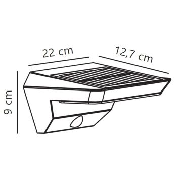 Nordlux - LED-seinäaurinkovalaisin anturilla AGENA LED/5W/3,7V IP44