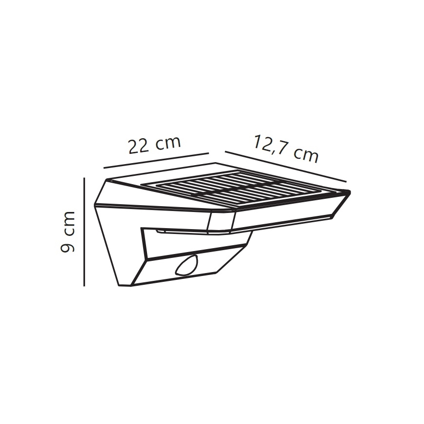 Nordlux - LED-seinäaurinkovalaisin anturilla AGENA LED/5W/3,7V IP44