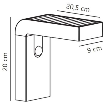 Nordlux - LED-seinäaurinkovalaisin anturilla ALYA LED/5W/3,7V IP44