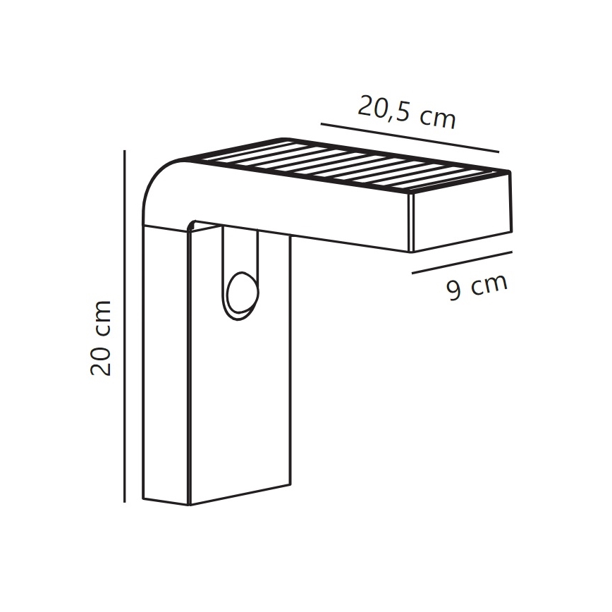 Nordlux - LED-seinäaurinkovalaisin anturilla ALYA LED/5W/3,7V IP44