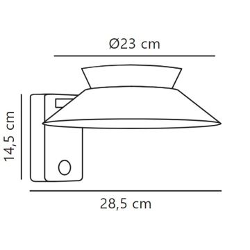 Nordlux - LED-seinäaurinkovalaisin anturilla JUSTINA LED/5W/3,7V IP44