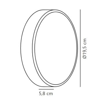 Nordlux - LED-ulkoseinävalaisin OLIVER LED/9W/230V IP54 halkaisija 19,5 cm