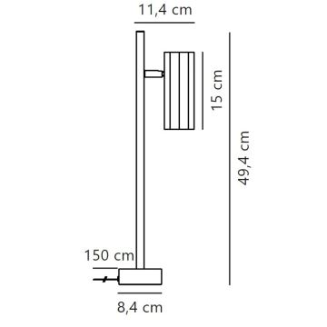 Nordlux - Pöytävalaisin ALANIS 1xGU10/15W/230V musta