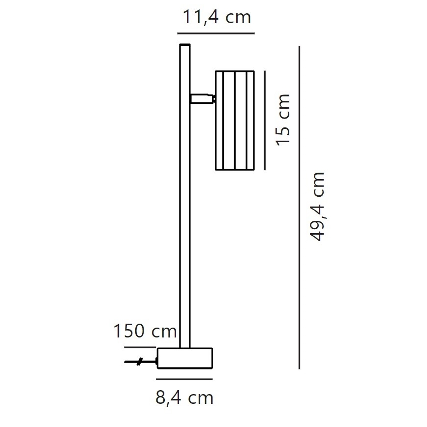 Nordlux - Pöytävalaisin ALANIS 1xGU10/15W/230V musta