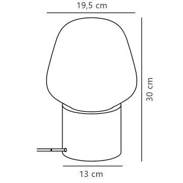 Nordlux - Pöytävalaisin CHRISTINA 1xE27/25W/230V betoni/musta