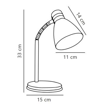 Nordlux - Pöytävalaisin CYCLONE 1xE14/15W/230V valkoinen