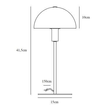 Nordlux - Pöytävalaisin ELLEN 1xE14/40W/230V kulta/valkoinen