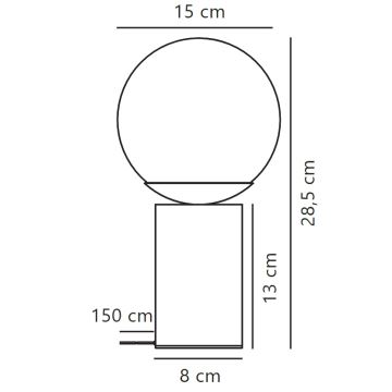 Nordlux - Pöytävalaisin LILLY 1xE14/25W/230V marmori/ruskea