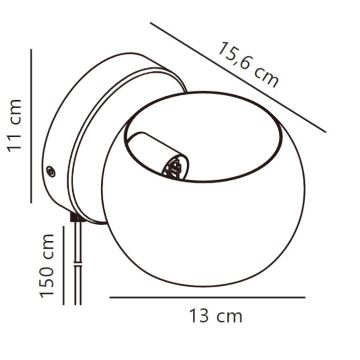 Nordlux - Seinäkohdevalo BELIR 1xG9/5W/230V musta