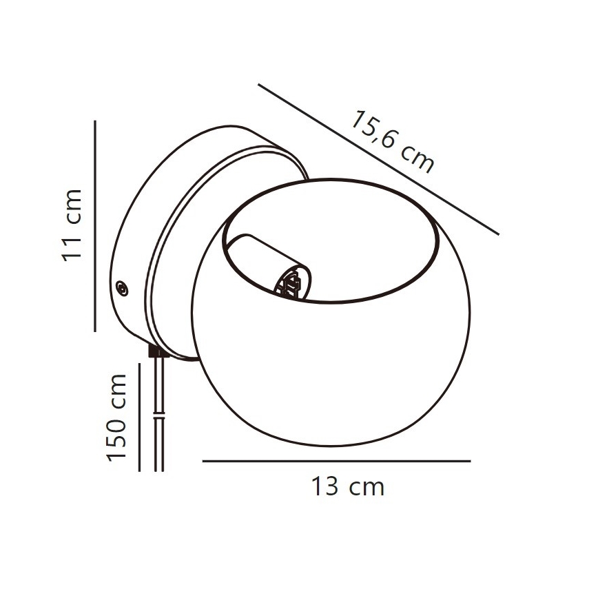 Nordlux - Seinäkohdevalo BELIR 1xG9/5W/230V musta