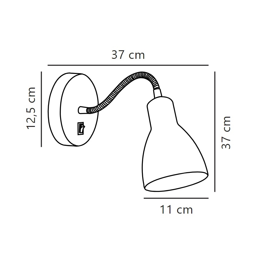 Nordlux - seinä flexible kohdevalo CYCLONE 1xE14/15W/230V valkoinen