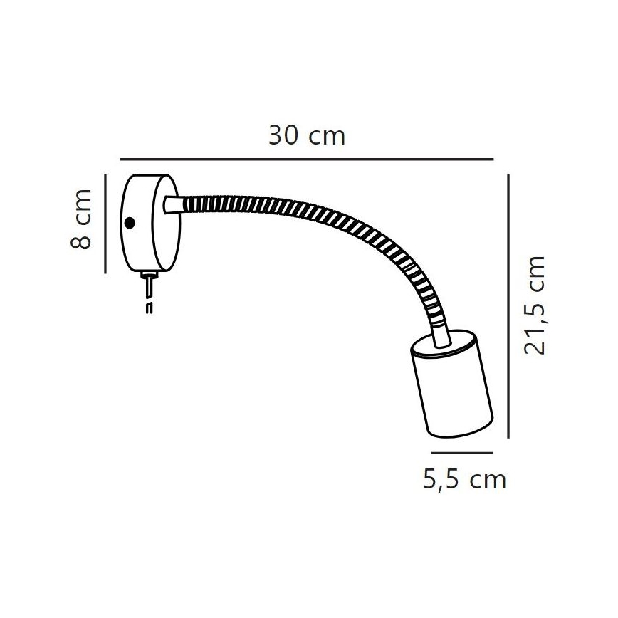 Nordlux - seinä flexible kohdevalo EXPLORE 1xGU10/7W/230V musta