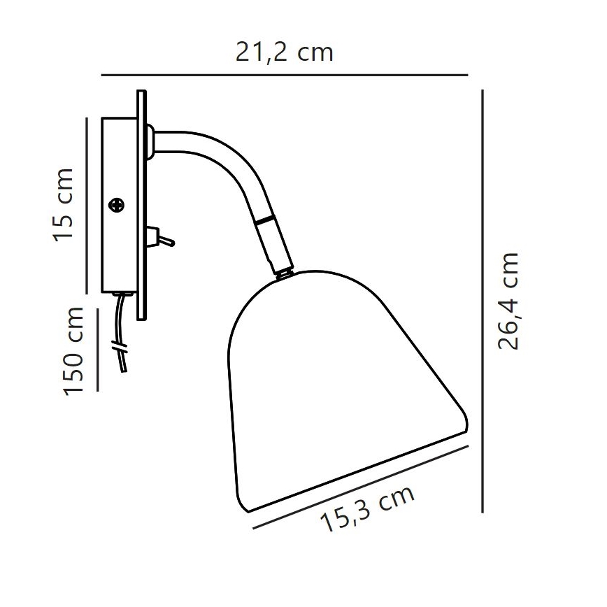 Nordlux - Seinäkohdevalo FLEUR 1xE14/15W/230V