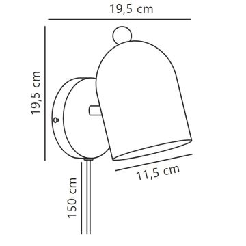 Nordlux - Seinäkohdevalo GASTON 1xE27/15W/230V sininen