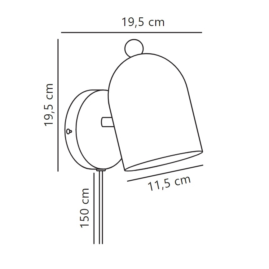 Nordlux - Seinäkohdevalo GASTON 1xE27/15W/230V sininen