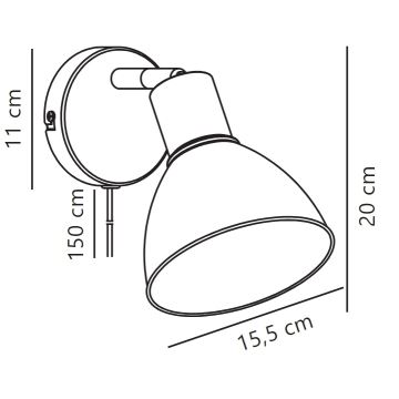 Nordlux - Seinäkohdevalo POP 1xE27/18W/230V beige