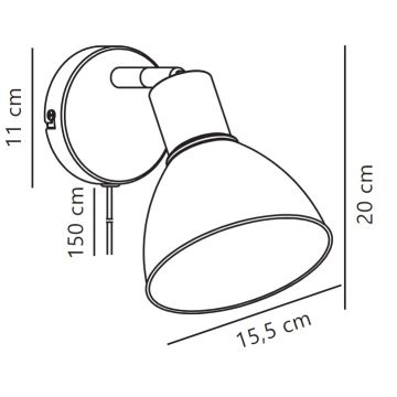 Nordlux - Seinäkohdevalo POP 1xE27/18W/230V minttu