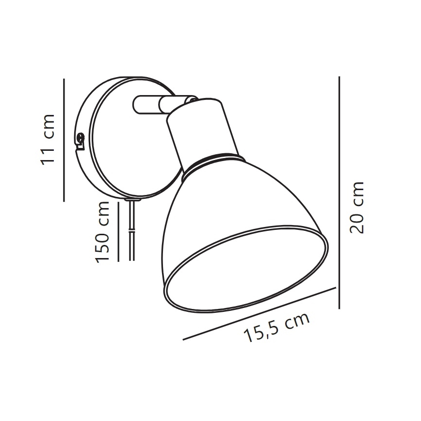 Nordlux - Seinäkohdevalo POP 1xE27/18W/230V minttu