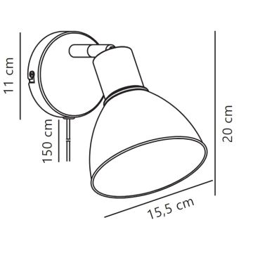 Nordlux - Seinäkohdevalo POP 1xE27/18W/230V musta/kromi