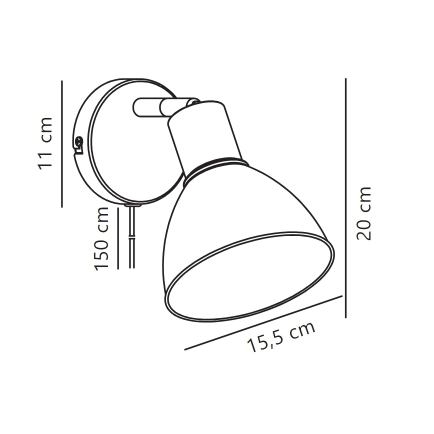 Nordlux - Seinäkohdevalo POP 1xE27/18W/230V musta/kromi