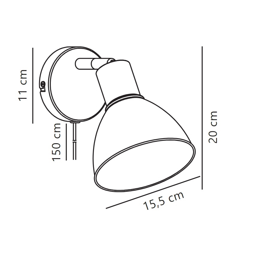 Nordlux - Seinäkohdevalo POP 1xE27/18W/230V musta/kulta