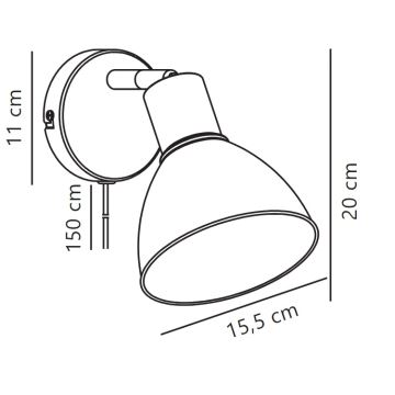 Nordlux - Seinäkohdevalo POP 1xE27/18W/230V valkoinen