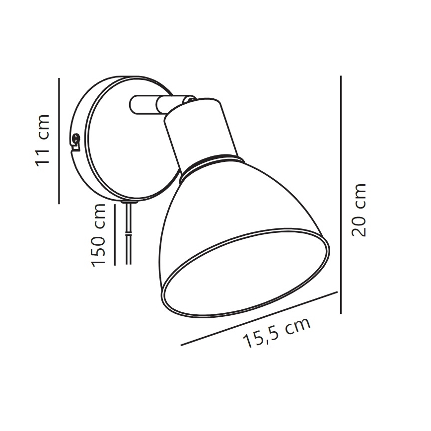 Nordlux - Seinäkohdevalo POP 1xE27/18W/230V valkoinen