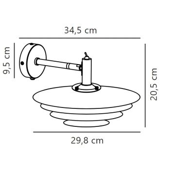 Nordlux - Seinävalaisin BRETAGNE 1xG9/25W/230V antrasiitti