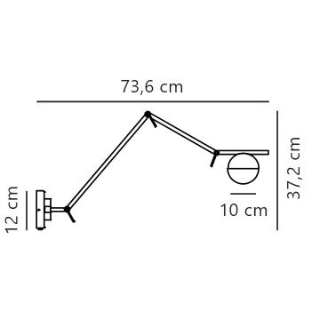 Nordlux - Seinävalaisin CONTINA 1xG9/5W/230V messinki