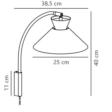 Nordlux - Seinävalaisin DIAL 1xE27/40W/230V harmaa