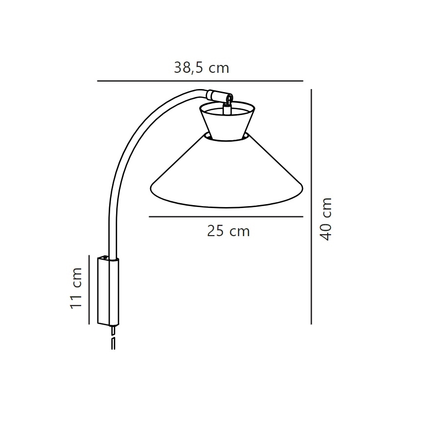 Nordlux - Seinävalaisin DIAL 1xE27/40W/230V harmaa