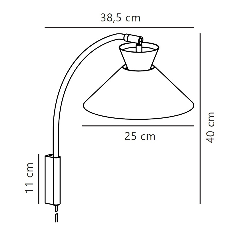 Nordlux - Seinävalaisin DIAL 1xE27/40W/230V musta