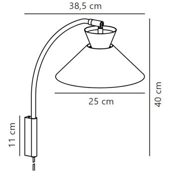 Nordlux - Seinävalaisin DIAL 1xE27/40W/230V valkoinen