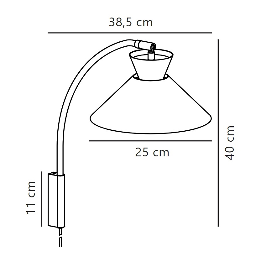 Nordlux - Seinävalaisin DIAL 1xE27/40W/230V valkoinen