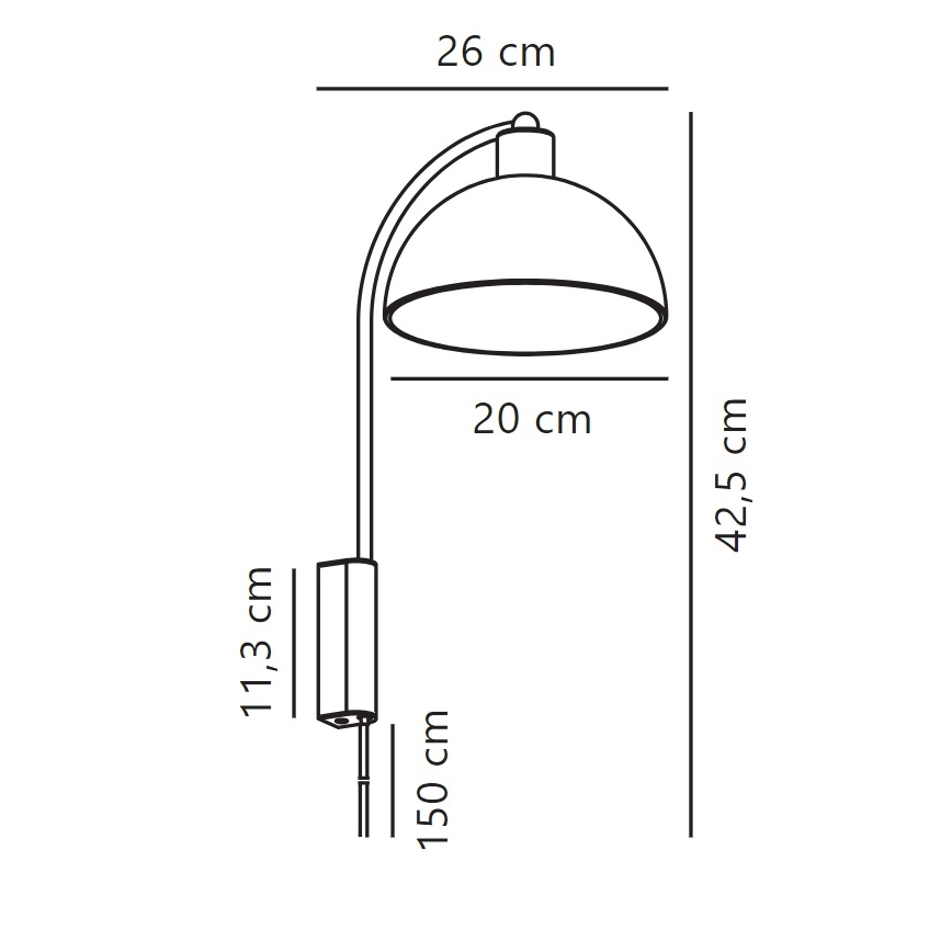 Nordlux - Seinävalaisin ELLEN 1xE14/40W/230V kulta