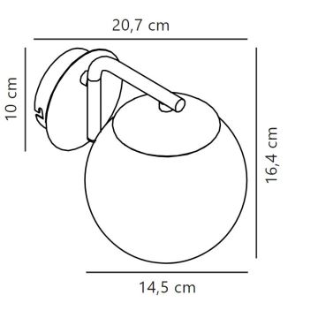 Nordlux - Seinävalaisin GRANT 1xE14/40W/230V kulta