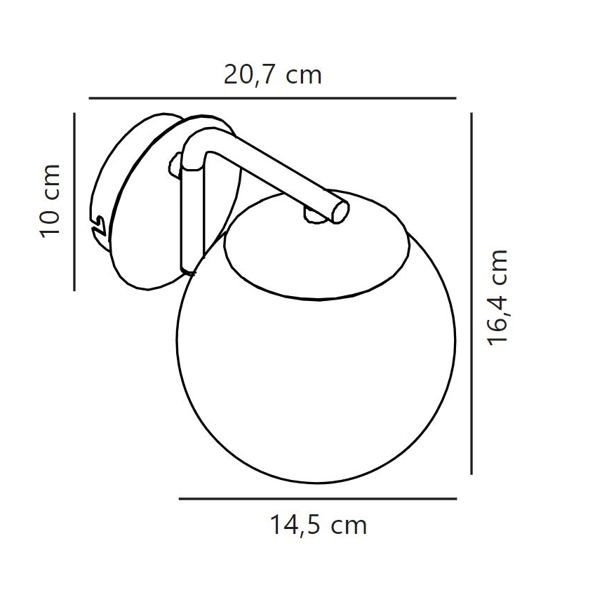 Nordlux - Seinävalaisin GRANT 1xE14/40W/230V kulta