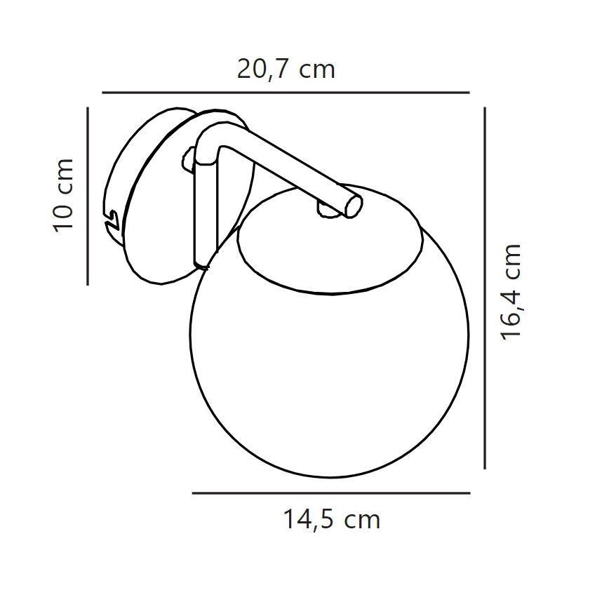 Nordlux - Seinävalaisin GRANT 1xE14/40W/230V musta