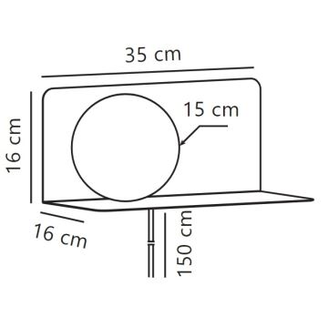 Nordlux - Seinävalo hyllyllä LILIBETH 1xE14/25W/230V ruskea