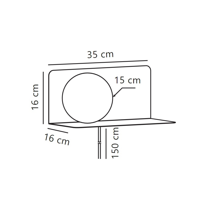 Nordlux - Seinävalo hyllyllä LILIBETH 1xE14/25W/230V ruskea