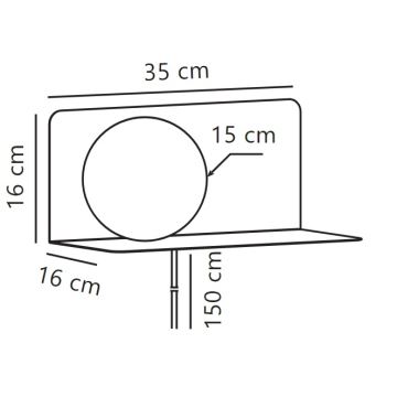 Nordlux - Seinävalo hyllyllä LILIBETH 1xE14/25W/230V sininen