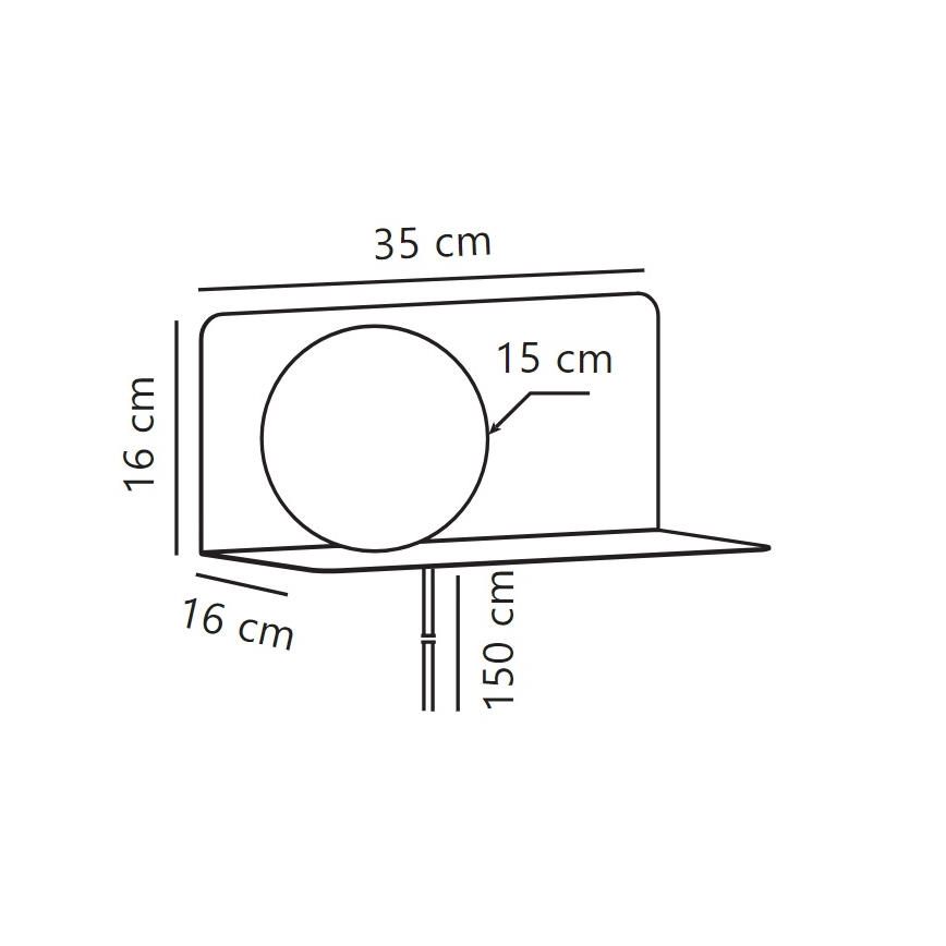 Nordlux - Seinävalo hyllyllä LILIBETH 1xE14/25W/230V sininen